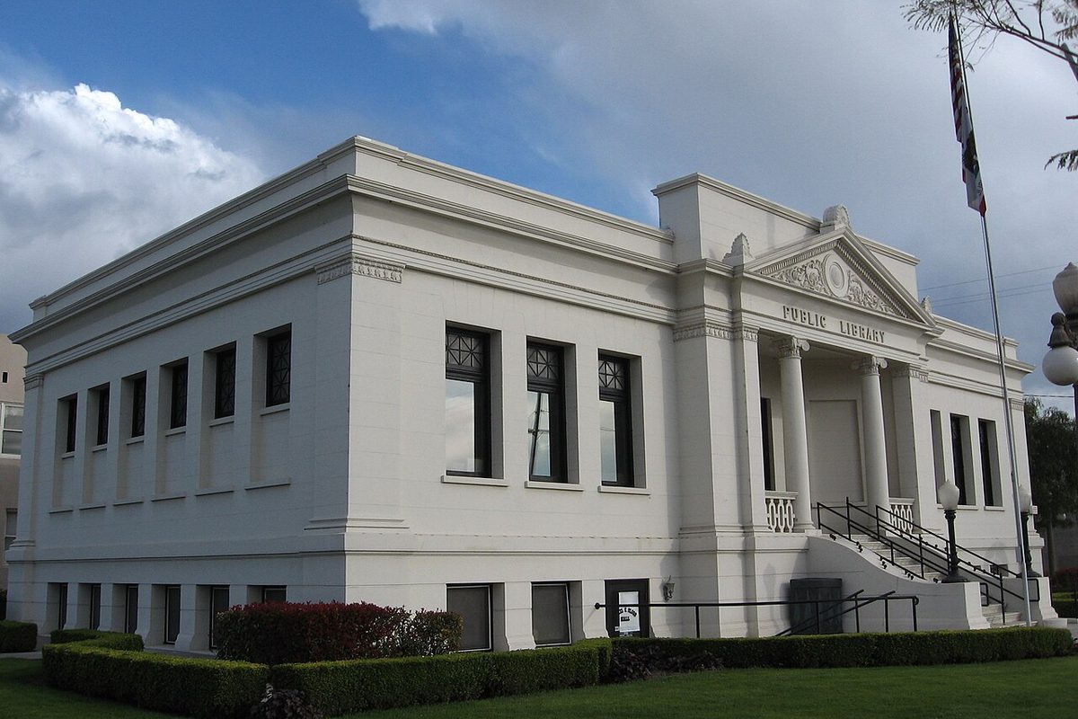 The Colton Area Museum in the historic Carnegie library building in Colton, California