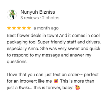 Customer review from Nunyuh B.