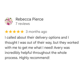 Customer review from Rebeca P.