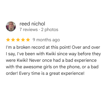 Customer review from Reed N.